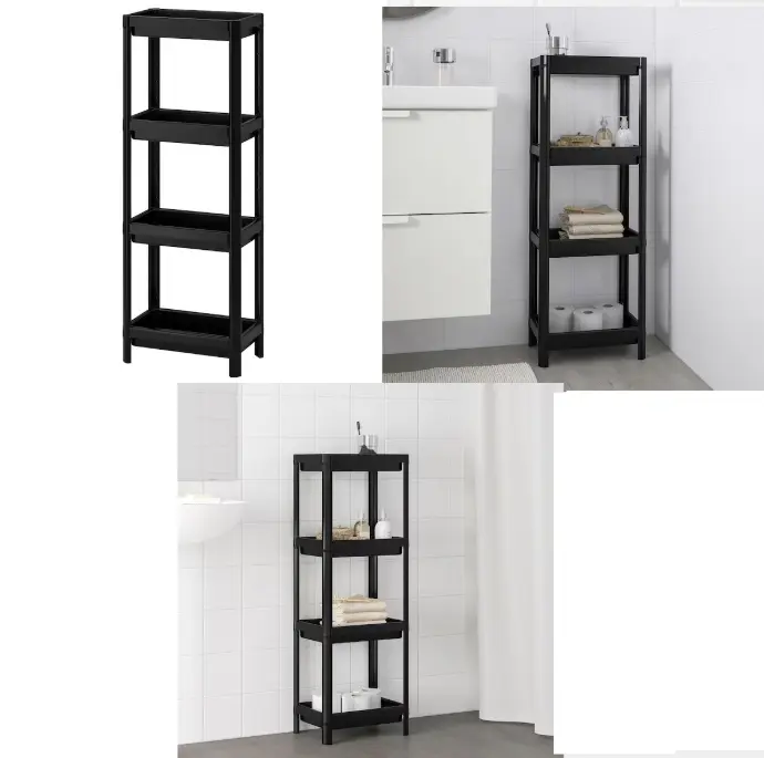 VESKEN Shelf unit, black,