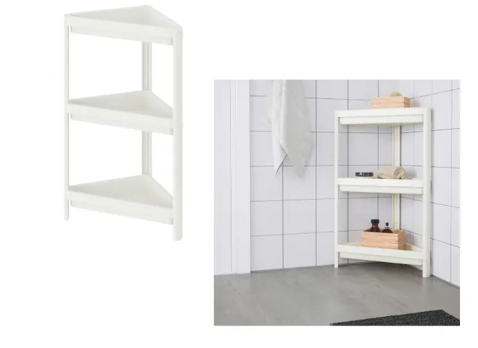 VESKEN Corner shelf unit