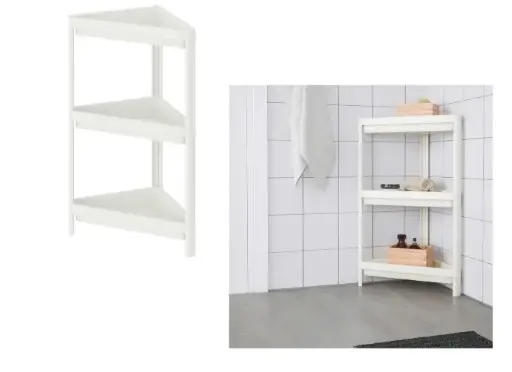 [10046] VESKEN Corner shelf unit