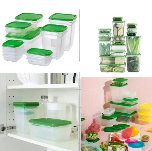 [10059] PRUTAFood container set of 17 GREEN