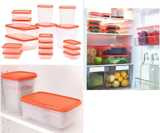 [10060] PRUTAFood container set of 17 ORANGE